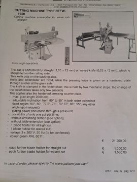 Mașină de tăiere (ghilotina) pentru benzi abrazive late METIS CB-2150-W (Italia) — fotografia 7