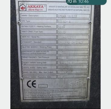 cazan industrial de abur AKKAYA Blowtherm YSB 50-4, — fotografia 10